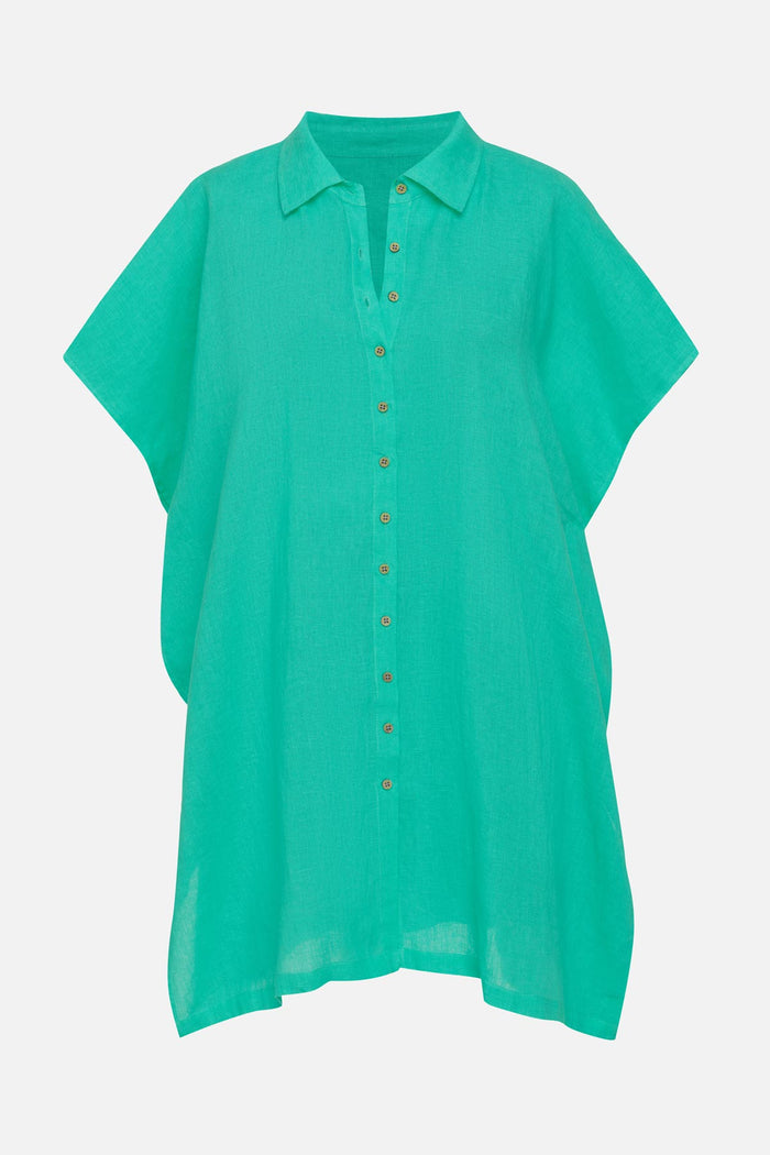 Seafoam green beach cover up shirt
