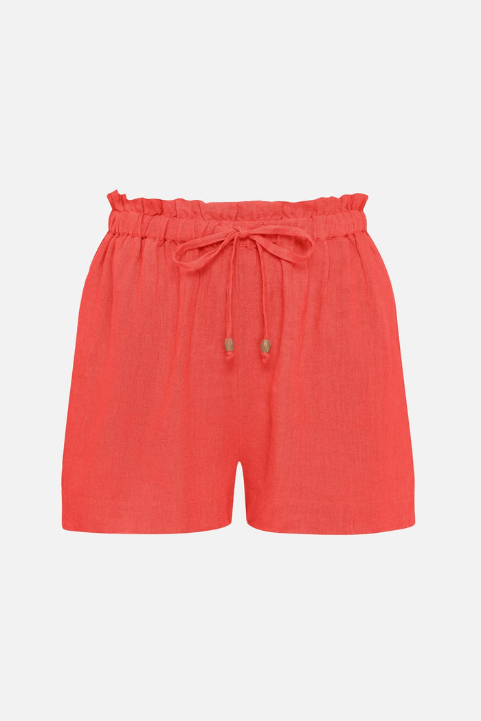 Orange swim short cover up