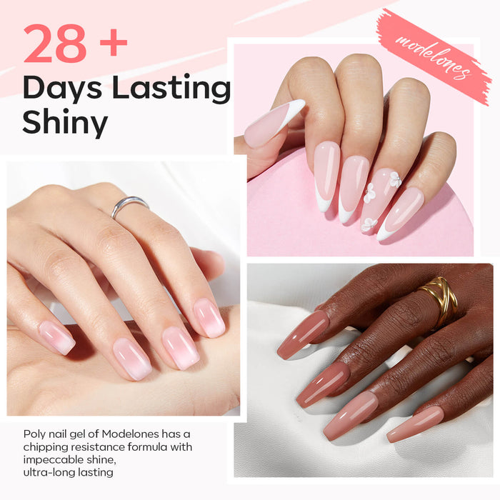 Berry Parfait Poly Nail Gel Kit MODELONES #