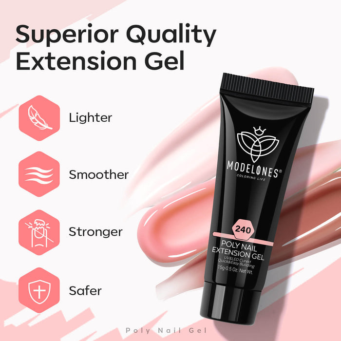 Berry Parfait Poly Nail Gel Kit MODELONES #