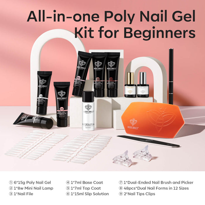 Berry Parfait Poly Nail Gel Kit MODELONES #