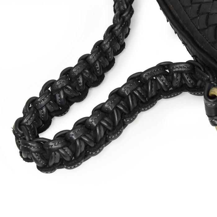 Bethany: Black Weave Leather Bags Sole Bliss Black Weave Leather