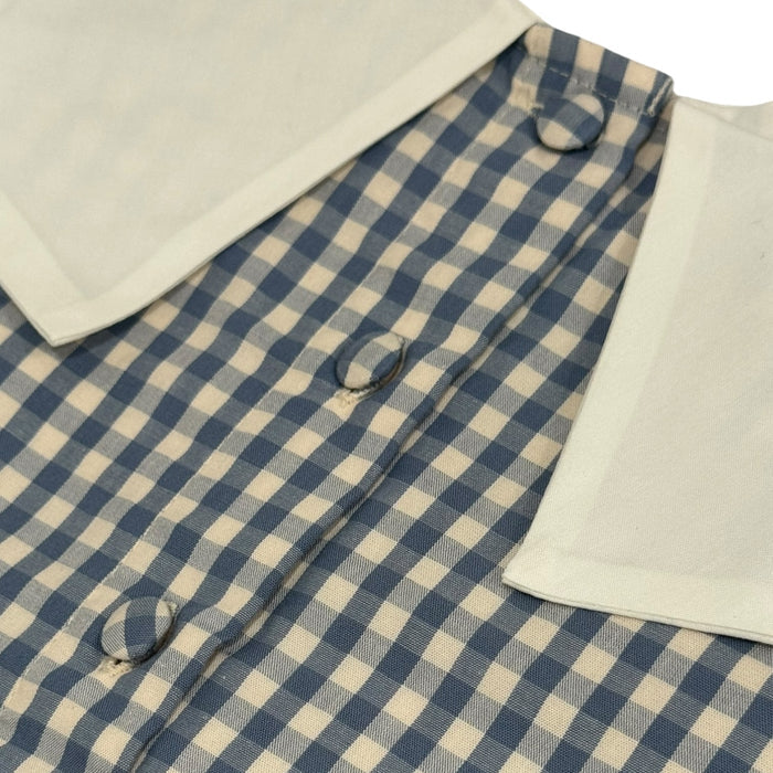 Birthday Boy Gingham French Knot Blue 2-Piece Set