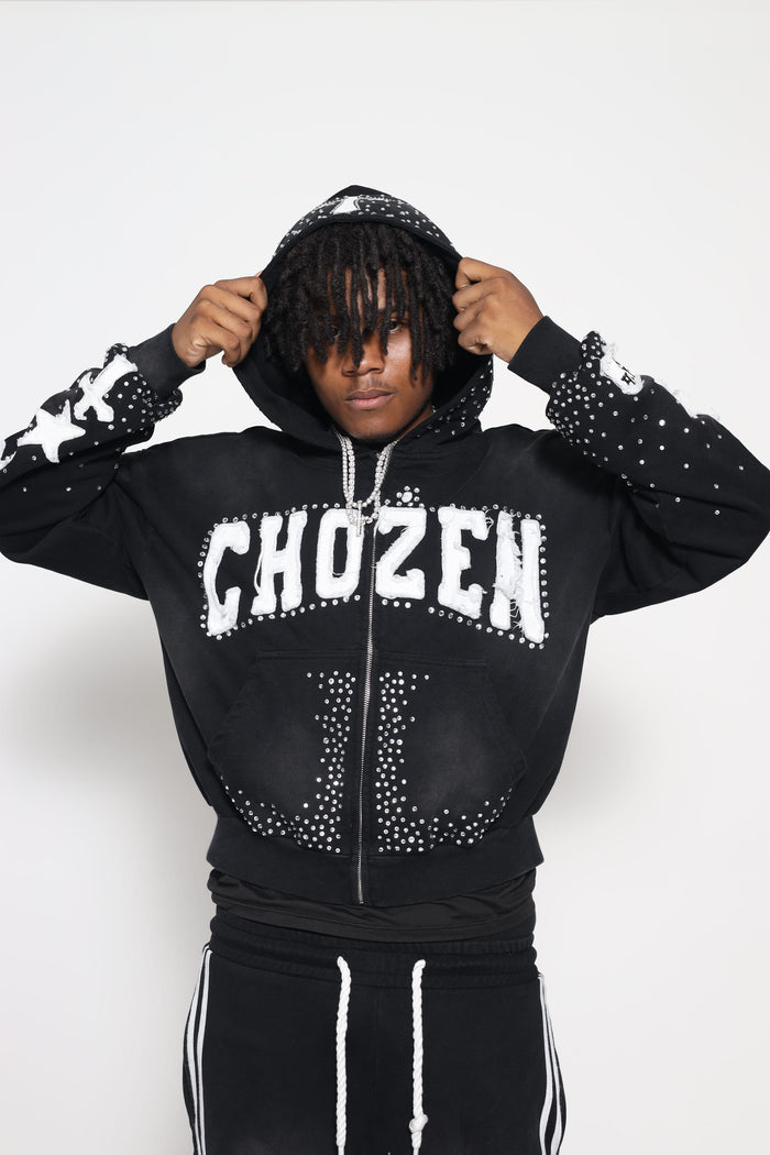 BLACK CHOŹEN ZIP-UP