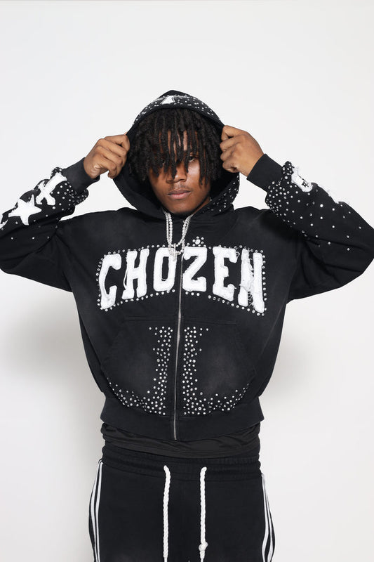 BLACK CHOŹEN ZIP-UP