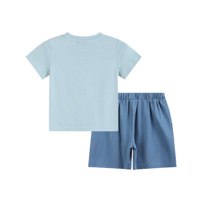 Blue ABC School Shirt and Shorts Set - Lil Cactus