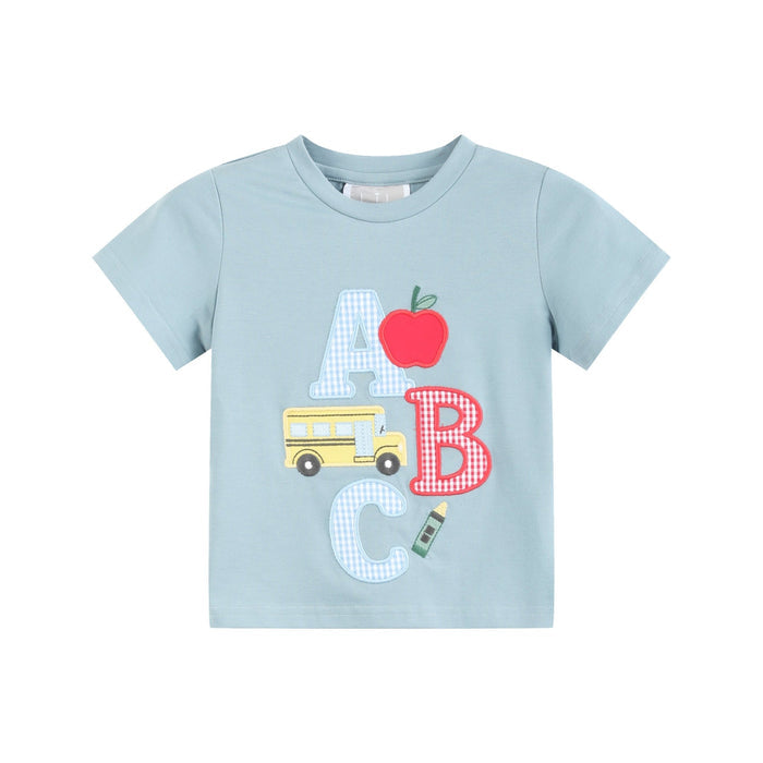 Blue ABC School Shirt and Shorts Set - Lil Cactus