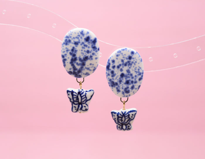 Blue Butterfly Earrings