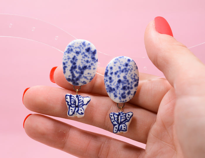 Blue Butterfly Earrings
