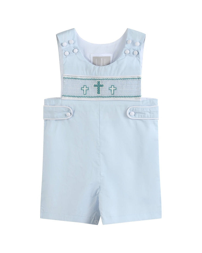 Blue Crosses Smocked JonJon - Lil Cactus