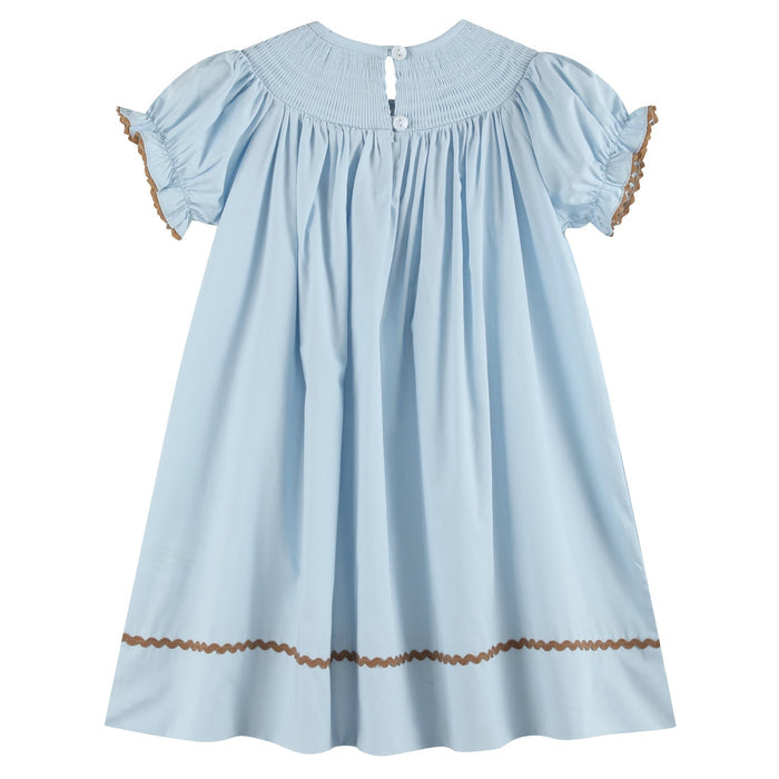 Blue Pumpkin Smocked Bishop Dress - Lil Cactus