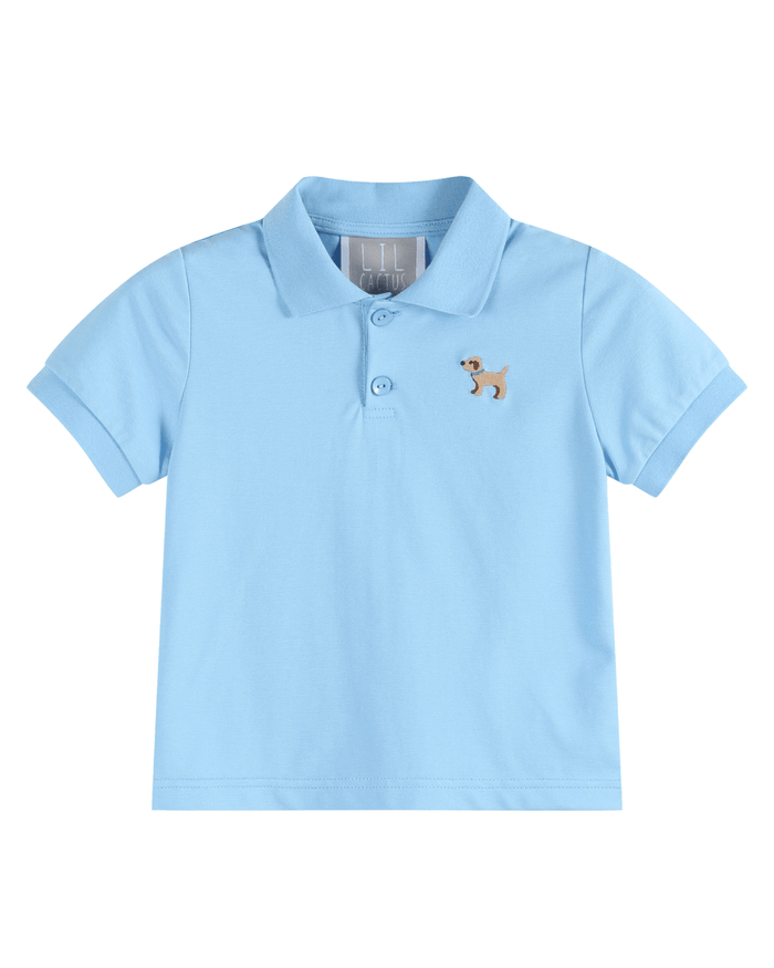 Blue Puppy Golf Polo Shirt - Lil Cactus