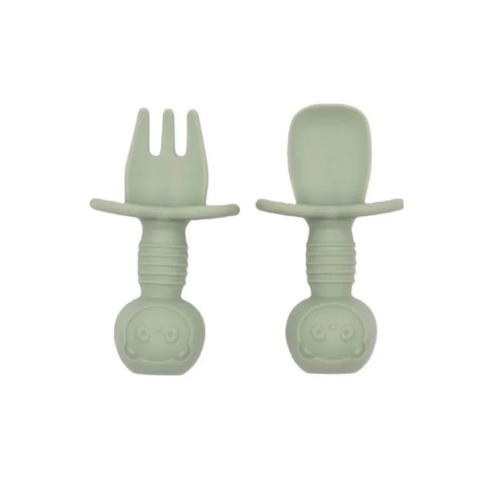BLW Essentials Silicone Training Cutlery Set - Sage - ebebek - Black Friday