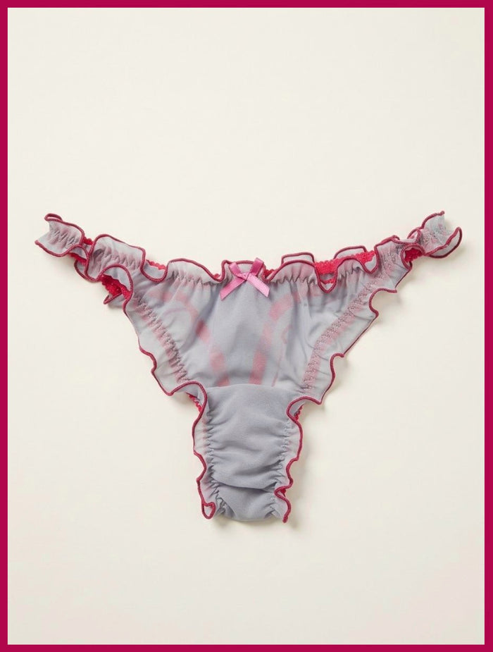 Bonbon Grey Pink thongs