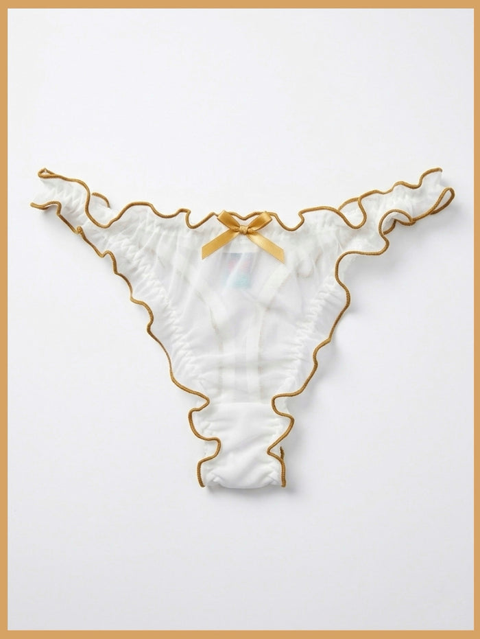 Bonbon Ivory Gold thongs