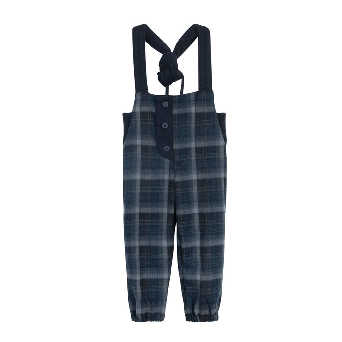 Boys Overalls – Blue – Plaid
