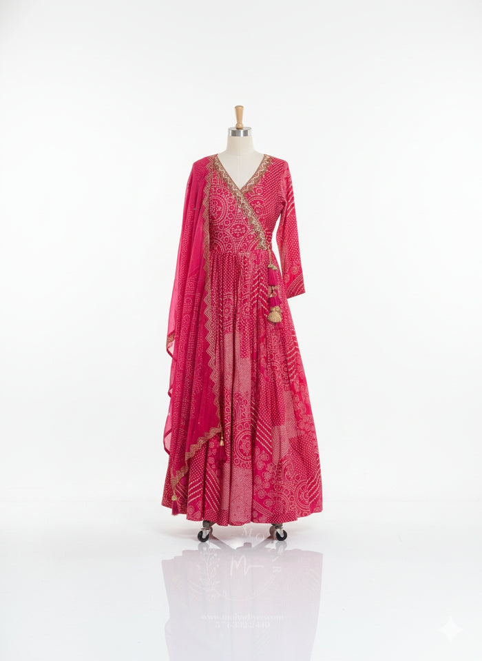 Bright Pink Anarkali-Style