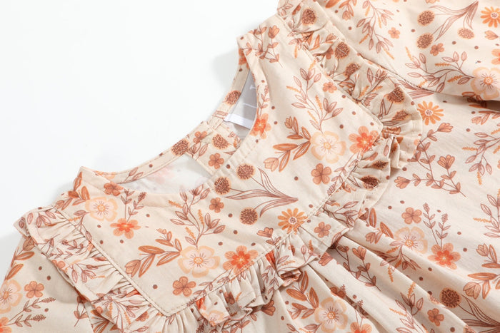 Brown Floral Tunic and Leggings Set - Lil Cactus