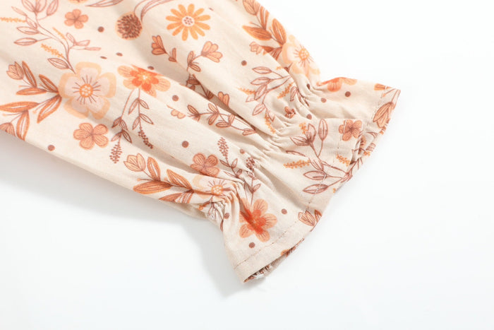 Brown Floral Tunic and Leggings Set - Lil Cactus