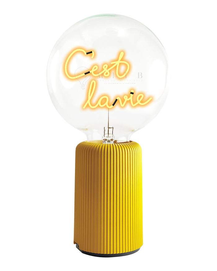 Bulb C'EST LA VIE Amber with Base Table Lamp PORTABLE Pop Nomad Blue