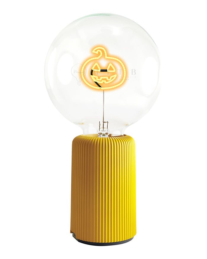 Bulb HALLOWEEN PUMPKIN Amber with Base Table Lamp PORTABLE Pop Nomad Emerald
