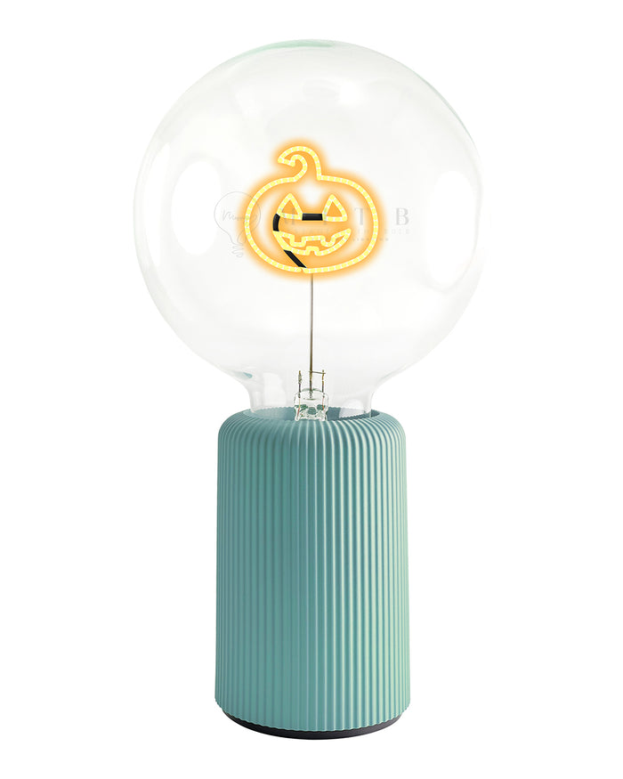 Bulb HALLOWEEN PUMPKIN Amber with Base Table Lamp PORTABLE Pop Nomad Emerald