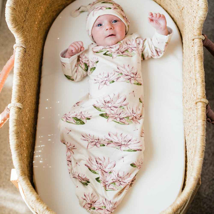 Butterfly Bamboo Newborn Gown & Hat Set - Babies in Bloom