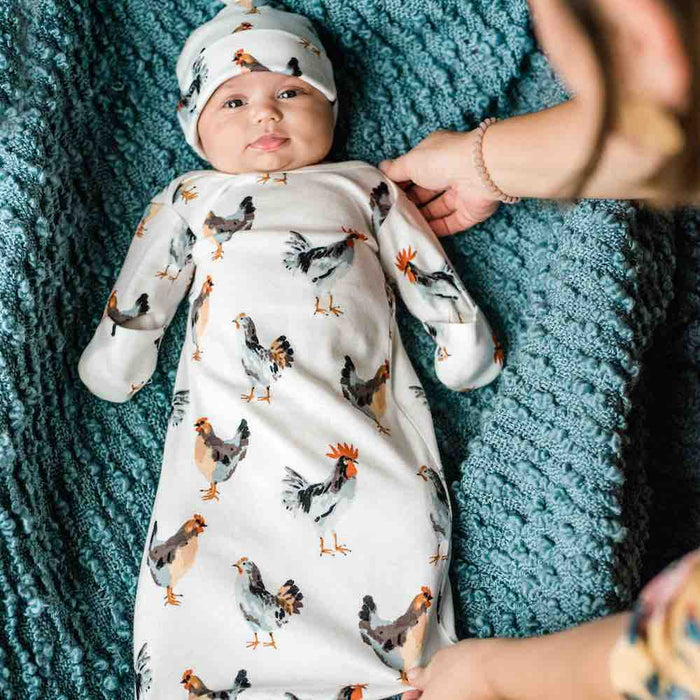 Butterfly Bamboo Newborn Gown & Hat Set - Babies in Bloom