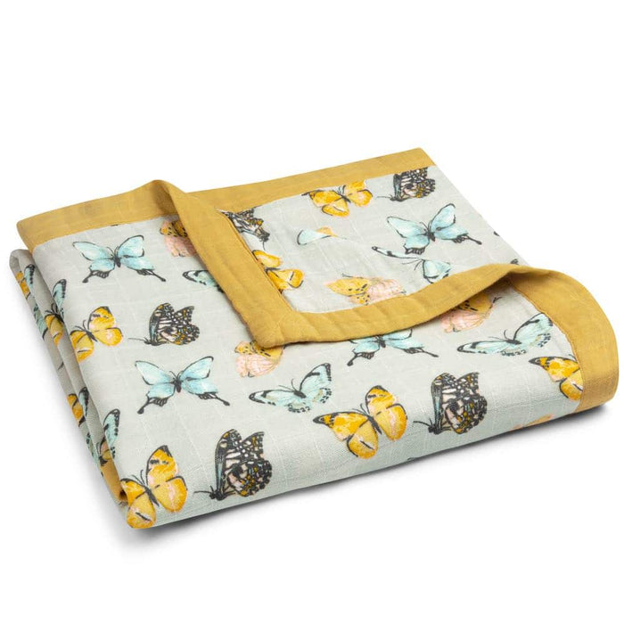 Butterfly Big Lovey Three-Layer Muslin Blanket - Babies in Bloom