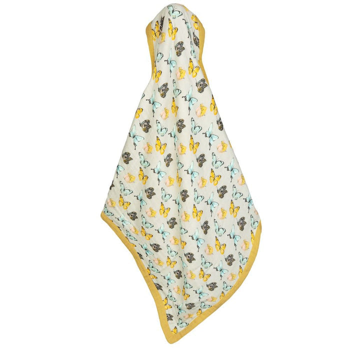 Butterfly Big Lovey Three-Layer Muslin Blanket - Babies in Bloom