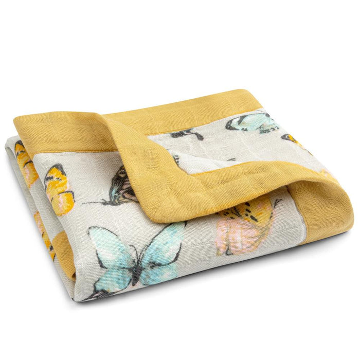Butterfly Mini Lovey Two-Layer Muslin Security Blanket - Babies in Bloom
