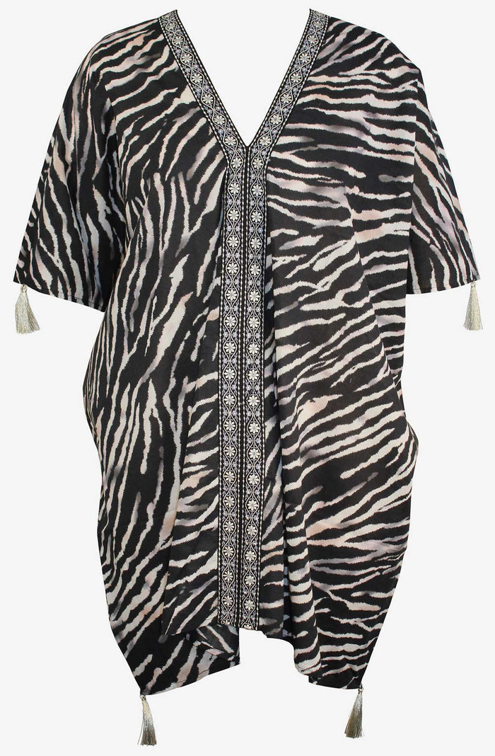 Caftan Cover Up in Tigre Sombre