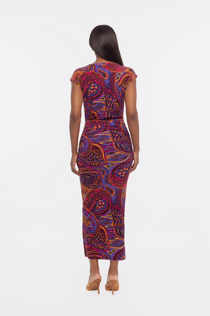 Back of Cali shaping dress in Serai