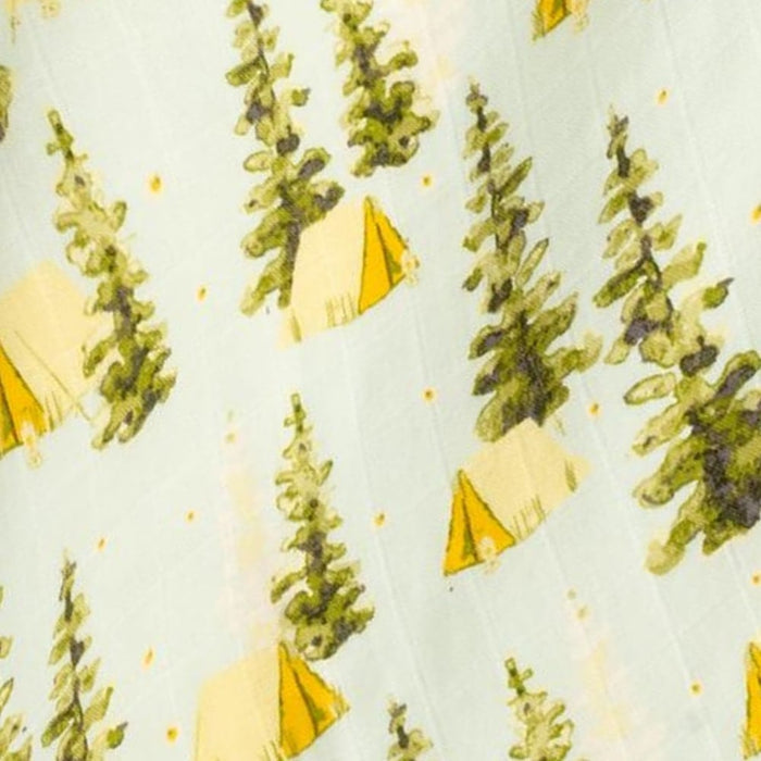 Camping Mini Lovey Two-Layer Muslin Security Blanket - Babies in Bloom