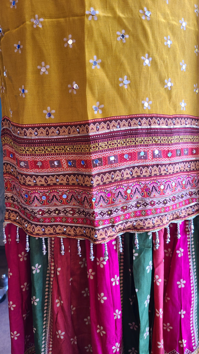 Canary Yellow Haldi Sharara Set