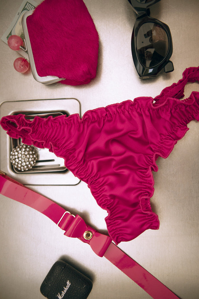 Candy Fuchsia high waisted thongs