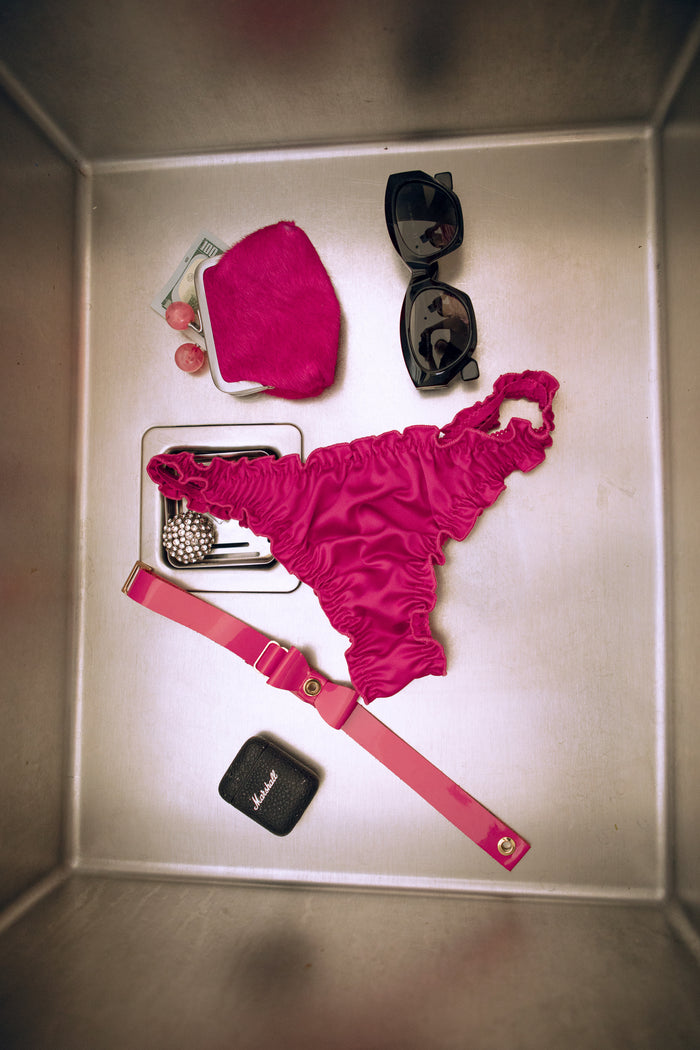 Candy Fuchsia high waisted thongs