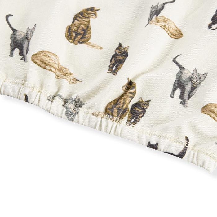 Cat Cotton Stretch Newborn Gown & Hat Set - Babies in Bloom