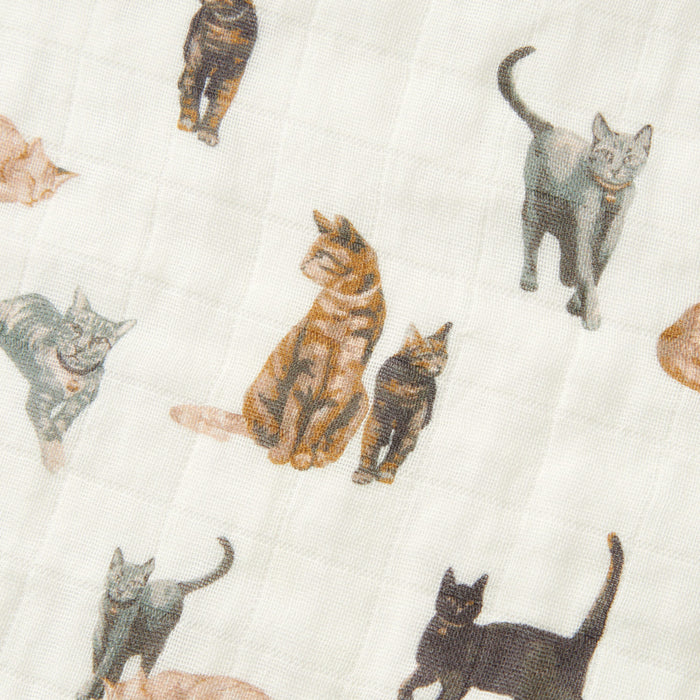 Cat Organic Cotton Two-Piece Burp Cloth Set - Babies in Bloom