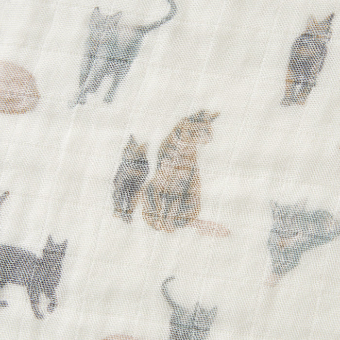 Cat Organic Cotton Two-Piece Burp Cloth Set - Babies in Bloom