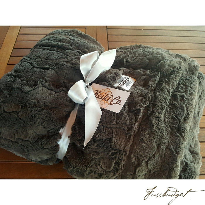 CHARCOAL BELLA COUTURE THROW-Fussbudget.com