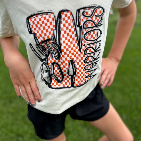 Checkered W - Let's Go Warriors Tee