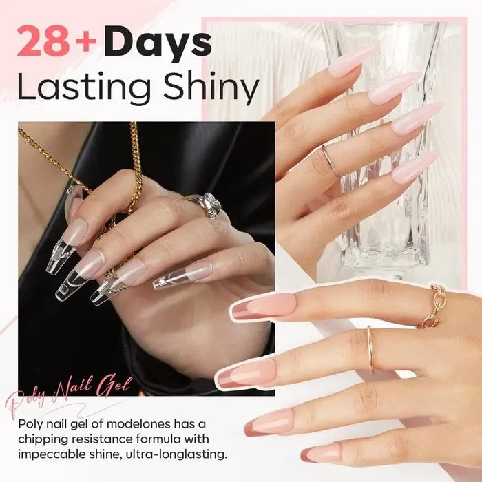 Cherry Girl - 21Pcs 6 Colors Poly Nail Gel Kit Poly Nail Gel Kit MODELONES #
