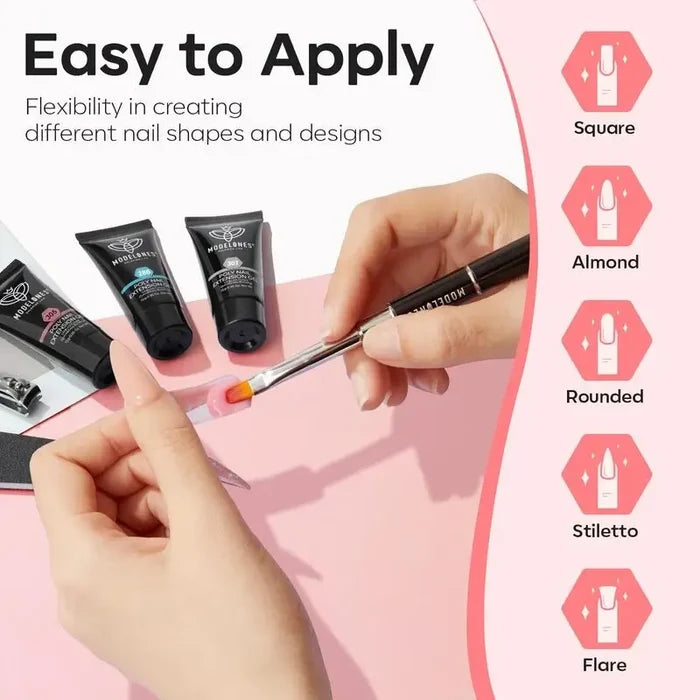 Cherry Girl - 21Pcs 6 Colors Poly Nail Gel Kit Poly Nail Gel Kit MODELONES #