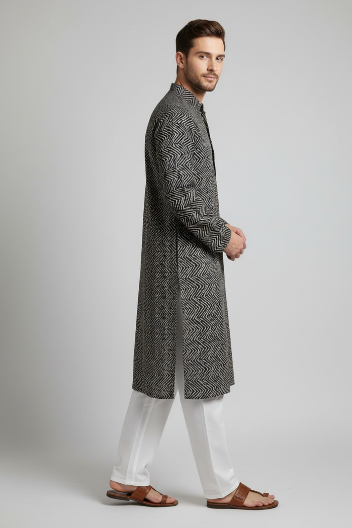 Chevron Print Kurta Set