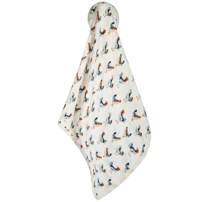 Chicken Big Lovey Three-Layer Muslin Blanket - Babies in Bloom