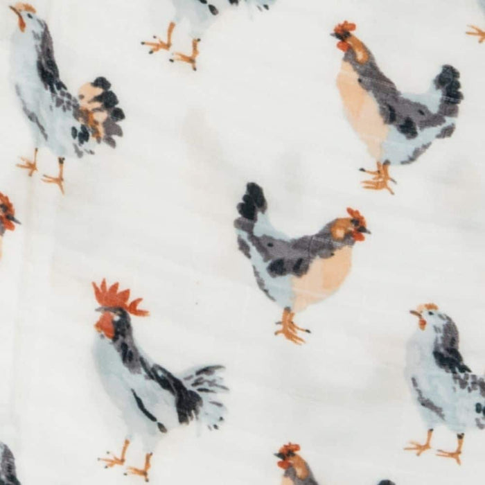Chicken Mini Lovey Two-Layer Muslin Security Blanket - Babies in Bloom