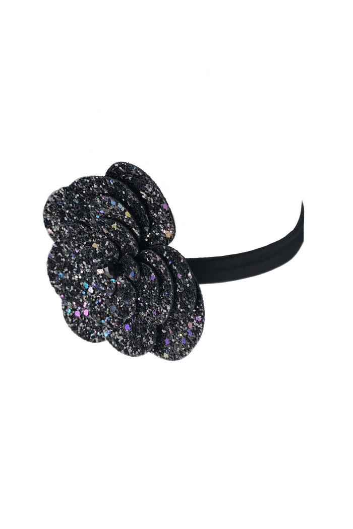 Choker Floralle glitter black - yesUndress