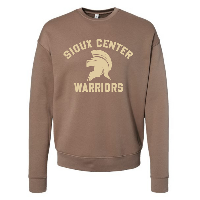 Classic Warriors Brown and Tan Bella Canvas Drop Shoulder Sweatshirt