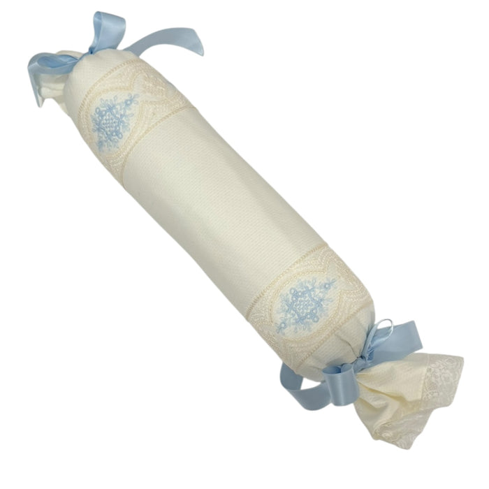 Clotilde Ivory Pillow Roll (Blue or Pink)